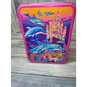 Vintage Lisa Frank Tin RARE Fantasea Castle Print Christmas Gift